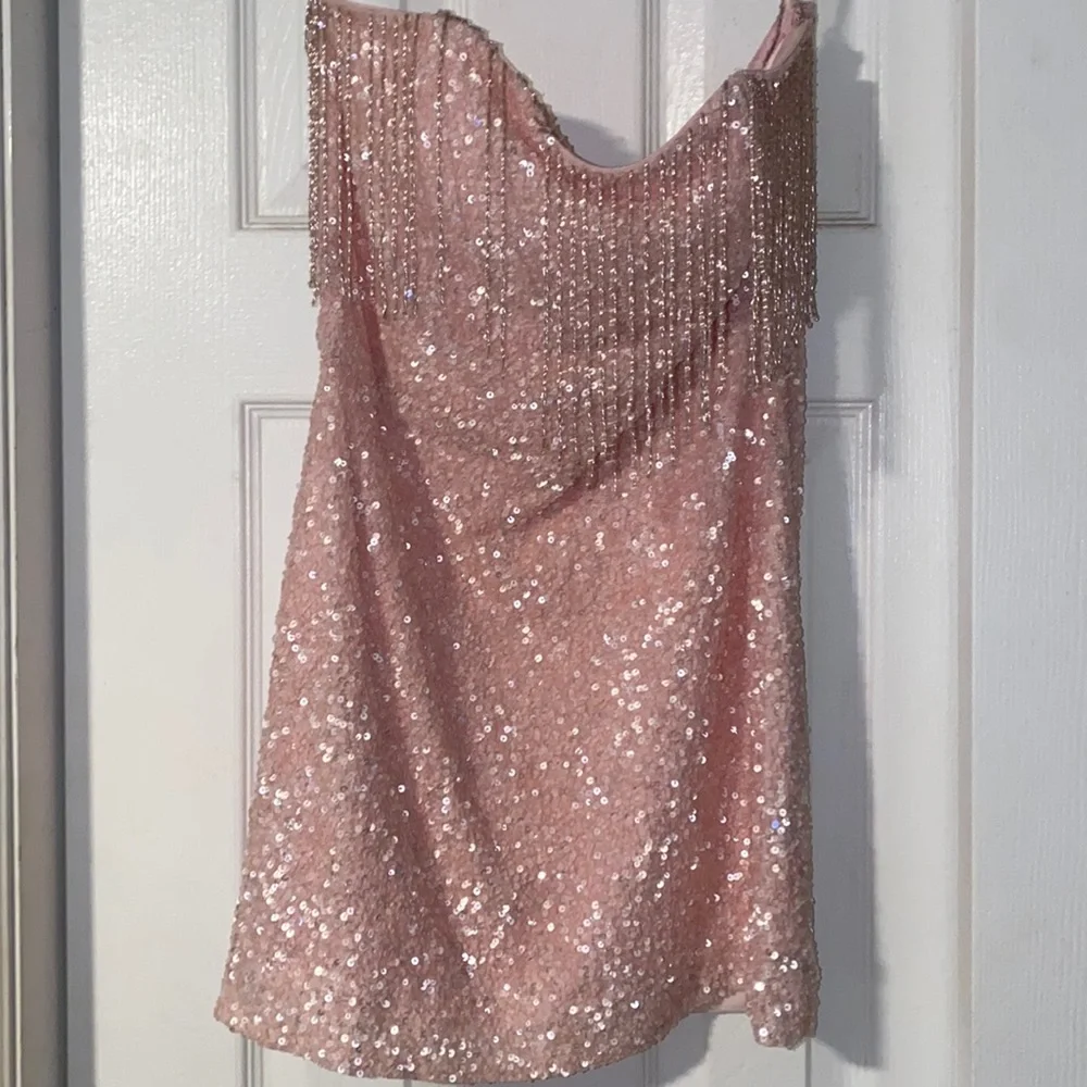 Retrofete light pink sequin dress - Picture 1 of 4